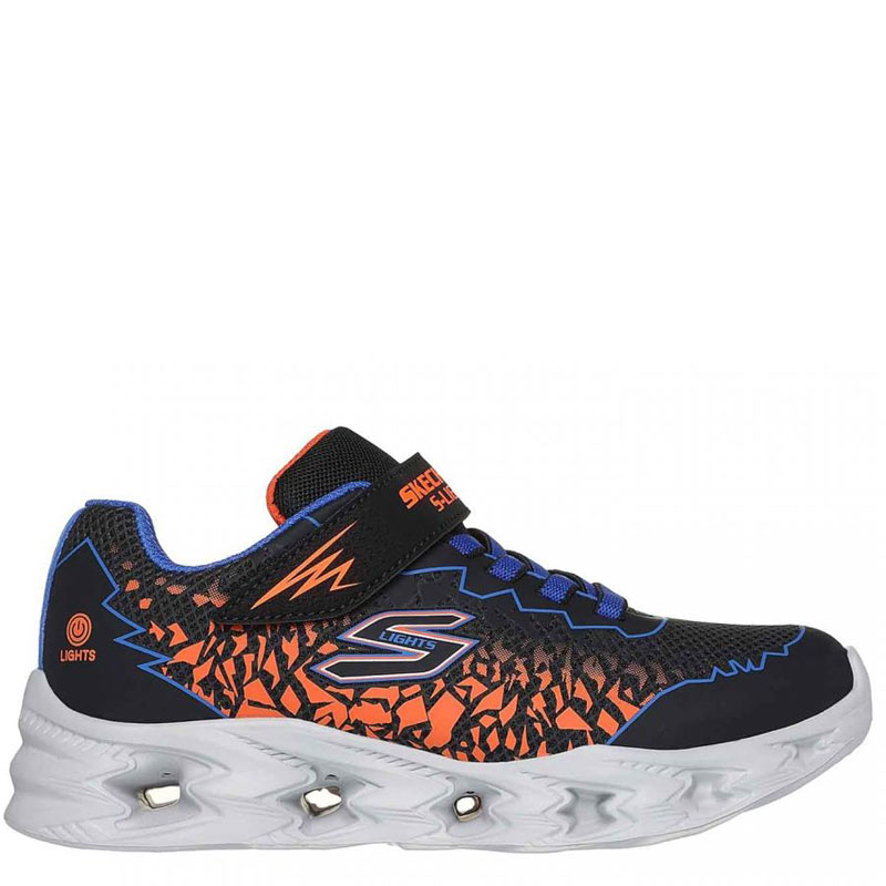 SKECHERS S- Lights Vortex 2.0 (400603L-BBOR)ΠΑΙΔΙΚΑ ΠΑΠΟΥΤΣΙΑ ΦΩΤΙΖΟΜΕΝΑ BLACK / BLUE / ORANGE