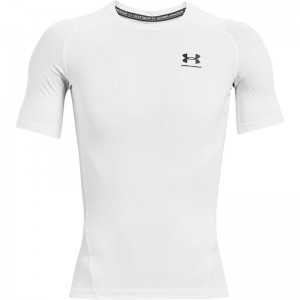 Under Armour HeatGear Compression (1361518-100)Ανδρική Κοντομάνικη Μπλούζα Compression Λευκή