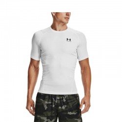 Under Armour HeatGear Compression (1361518-100)Ανδρική Κοντομάνικη Μπλούζα Compression Λευκή