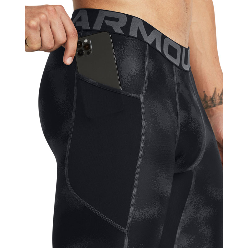 Under Armour HeatGear® Printed Long Shorts (1383323-001)ΑΝΔΡΙΚΟ ΣΟΡΤΣ/ΚΟΛΑΝ  Black//White