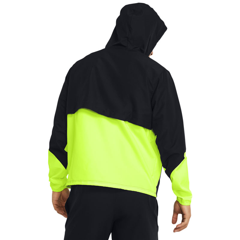 UNDER ARMOUR UA Legacy Windbreaker (1382875-002)ΑΝΔΡΙΚΗ ΑΝΤΙΑΝΕΜΙΚΗ ΖΑΚΕΤΑ Black/High-Vis Yellow/Black