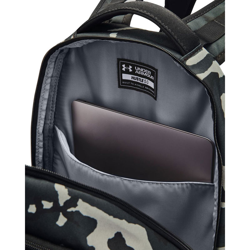 UNDER ARMOUR UA Hustle 5.0 Backpack (1361176-007) Σακίδιο Πλάτης STORM  BLACK/CAMO/GOLD
