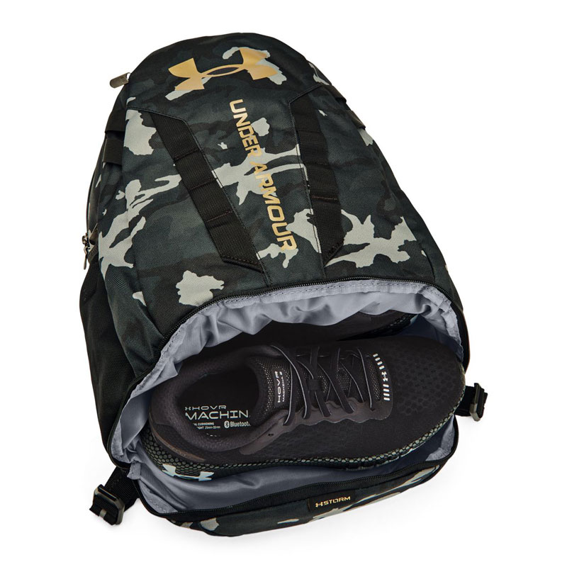 UNDER ARMOUR UA Hustle 5.0 Backpack (1361176-007) Σακίδιο Πλάτης STORM  BLACK/CAMO/GOLD