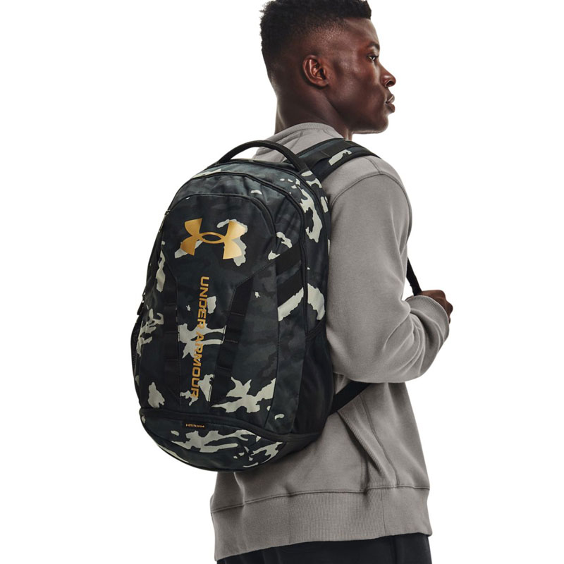 UNDER ARMOUR UA Hustle 5.0 Backpack (1361176-007) Σακίδιο Πλάτης STORM  BLACK/CAMO/GOLD