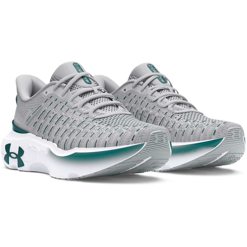 Under Armour HOVR Infinite Elite (3027189-102)Ανδρικά Παπούτσια Running Halo Grey/Hydro Teal