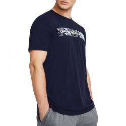 UNDER ARMOUR CAMO CHEST STRIPE SHORT SLEEVE (1376830-410)ΑΝΔΡΙΚΟ T-SHIRT Midnight Navy/ White