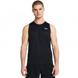 UNDER ARMOUR UA Tech Tank (1382795-001)ΑΝΔΡΙΚΟ ΑΜΑΝΙΚΟ T-SHIRT ΜΑΥΡΟ