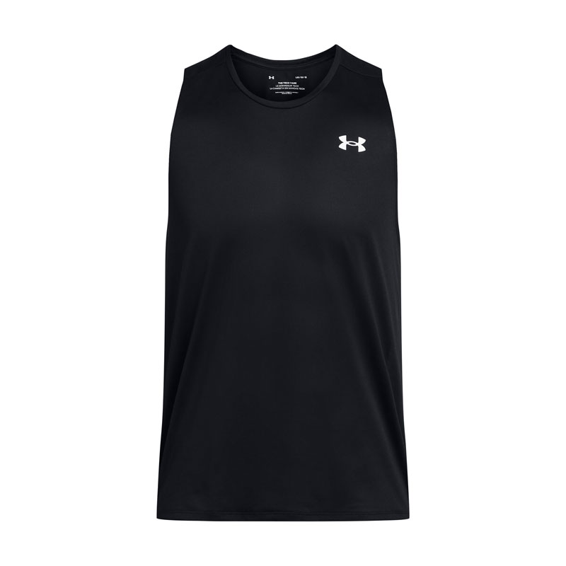UNDER ARMOUR UA Tech Tank (1382795-001)ΑΝΔΡΙΚΟ ΑΜΑΝΙΚΟ T-SHIRT ΜΑΥΡΟ