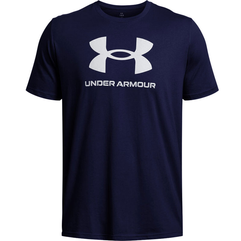 UNDER ARMOUR UA SPORTSTYLE LOGO UPDATE SS (1382911-408)ΑΝΔΡΙΚΟ T-SHIRT Academy/White