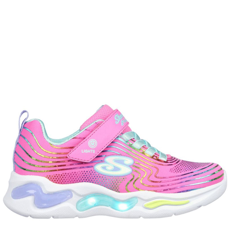 SKECHERS S Lights - Wavy Beams (302338L-PKMT)ΠΑΙΔΙΚΑ ΠΑΠΟΥΤΣΙΑ ΦΩΤΙΖΟΜΕΝΑ PINK / MULTI