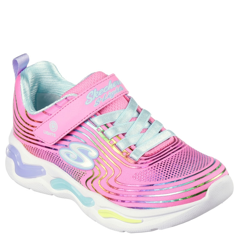 SKECHERS S Lights - Wavy Beams (302338L-PKMT)ΠΑΙΔΙΚΑ ΠΑΠΟΥΤΣΙΑ ΦΩΤΙΖΟΜΕΝΑ PINK / MULTI