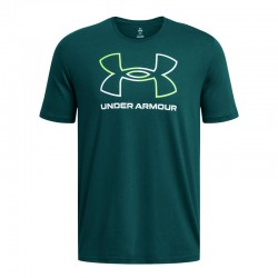 UNDER ARMOUR FOUNDATION SHORT SLEEVE (1382915-449)ΑΝΔΡΙΚΟ T-SHIRT Hydro Teal/White