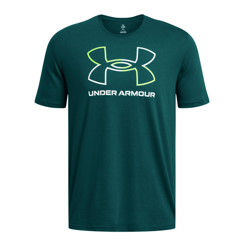 UNDER ARMOUR FOUNDATION SHORT SLEEVE (1382915-449)ΑΝΔΡΙΚΟ T-SHIRT Hydro Teal/White