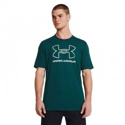 UNDER ARMOUR FOUNDATION SHORT SLEEVE (1382915-449)ΑΝΔΡΙΚΟ T-SHIRT Hydro Teal/White