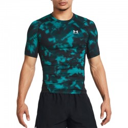 UNDER ARMOUR  HG Armour Printed SS (1383321-449)ΑΝΔΡΙΚΟ T-SHIRT Hydro Teal/White