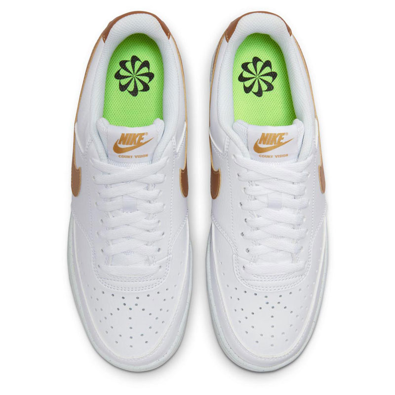 Nike Court Vision Low Next Nature WMNS (DH3158-105)ΓΥΝΑΙΚΕΙΟ ΥΠΟΔΗΜΑ WHITE/METALLIC GOLD