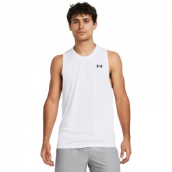 UNDER ARMOUR TECH TANK (1382795-100)ΑΝΔΡΙΚΟ ΑΜΑΝΙΚΟ T-SHIRT ΛΕΥΚΟ