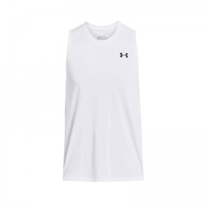 UNDER ARMOUR TECH TANK (1382795-100)ΑΝΔΡΙΚΟ ΑΜΑΝΙΚΟ T-SHIRT ΛΕΥΚΟ