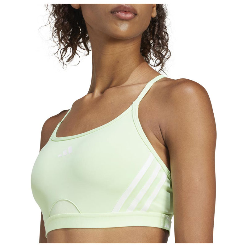 ADIDAS AEROREACT TRAINING LIGHT-SUPPORT 3-STRIPES BRA(IU1718)Γυναικείο Μπουστάκι Semi Green Spark / White