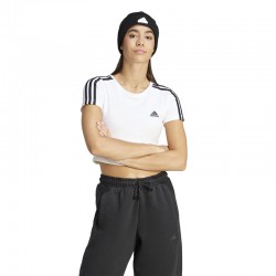 Adidas sportswear W 3S BABY T (IR6112)Γυναικείο Αθλητικό Crop T-shirt ΛΕΥΚΟ