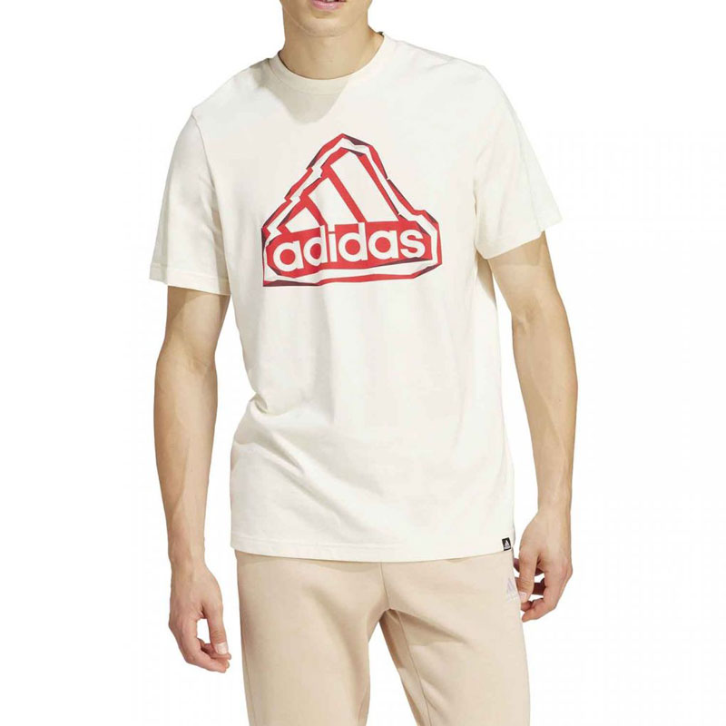 Adidas Folded Badge Graphic T-Shirt MENS (IS2882)ΑΝΔΡΙΚΟ T-SHIRT ΛΕΥΚΟ/ΚΟΚΚΙΝΟ