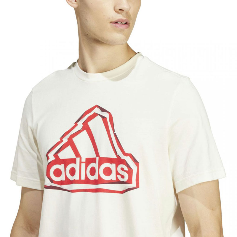 Adidas Folded Badge Graphic T-Shirt MENS (IS2882)ΑΝΔΡΙΚΟ T-SHIRT ΛΕΥΚΟ/ΚΟΚΚΙΝΟ