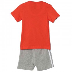 ADIDAS SPORTSWEAR Essentials 3-Stripes Tee and Shorts (IS2453)ΠΑΙΔΙΚΟ ΣΕΤ ΒΕΡΜΟΥΔΑ/T-SHIRT RED-GREY