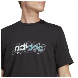 Adidas Sportswear Illustrated Linear Graphic Tee (IM8311)ΑΝΔΡΙΚΟ T-SHIRT ΜΑΥΡΟ