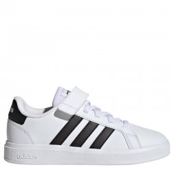 ADIDAS GRAND COURT COURT ELASTIC LACE AND TOP STRAP SHOES (GW6521)ΠΑΙΔΙΚΑ ΠΑΠΟΥΤΣΙΑ Cloud White / Core Black / Core Black