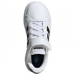 ADIDAS GRAND COURT COURT ELASTIC LACE AND TOP STRAP SHOES (GW6521)ΠΑΙΔΙΚΑ ΠΑΠΟΥΤΣΙΑ Cloud White / Core Black / Core Black