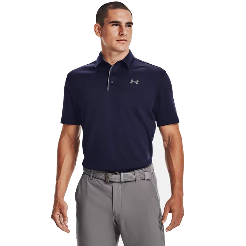 UNDER ARMOUR TECH POLO (1290140-410)ΑΝΔΡΙΚΟ T-SHIRT ΚΟΝΤΟΜΑΝΙΚΟ POLO Midnight Navy / Graphite