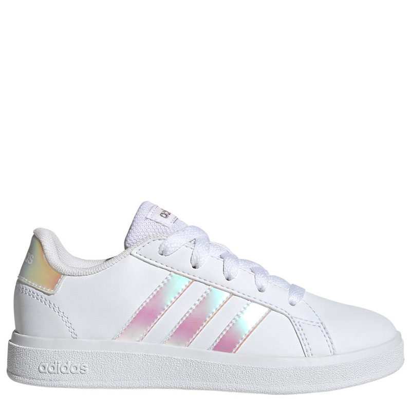 ADIDAS GRAND COURT LIFESTYLE LACE TENNIS SHOES (GY2326)ΠΑΙΔΙΚΑ ΠΑΠΟΥΤΣΙΑ Cloud White / Iridescent / Cloud White