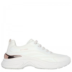 SKECHERS HAZEL - STEP N FLOW (177575-WHT)ΓΥΝΑΙΚΕΙΟ ΥΠΟΔΗΜΑ WHITE/GOLD