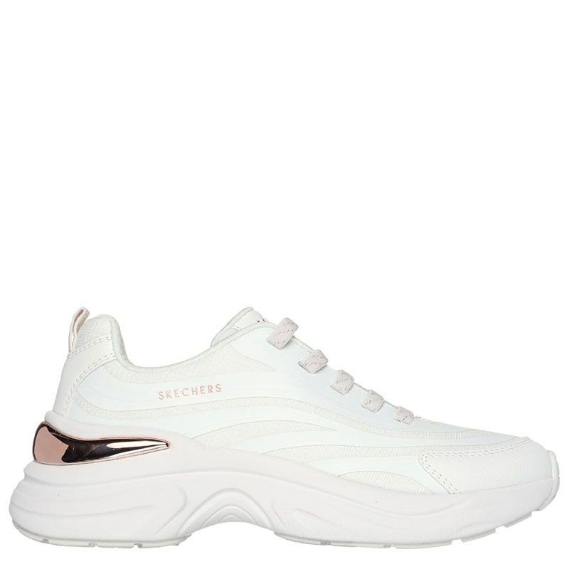 SKECHERS HAZEL - STEP N FLOW (177575-WHT)ΓΥΝΑΙΚΕΙΟ ΥΠΟΔΗΜΑ WHITE/GOLD