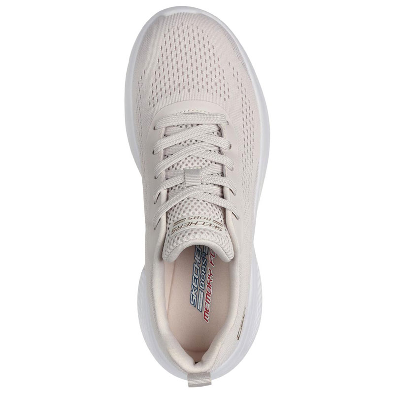 SKECHERS BOBS INFINITY LACE UP ENGINEERED KNIT FOAM (117550-NAT)ΓΥΝΑΙΚΕΙΟ ΥΠΟΔΗΜΑ ΜΠΕΖ