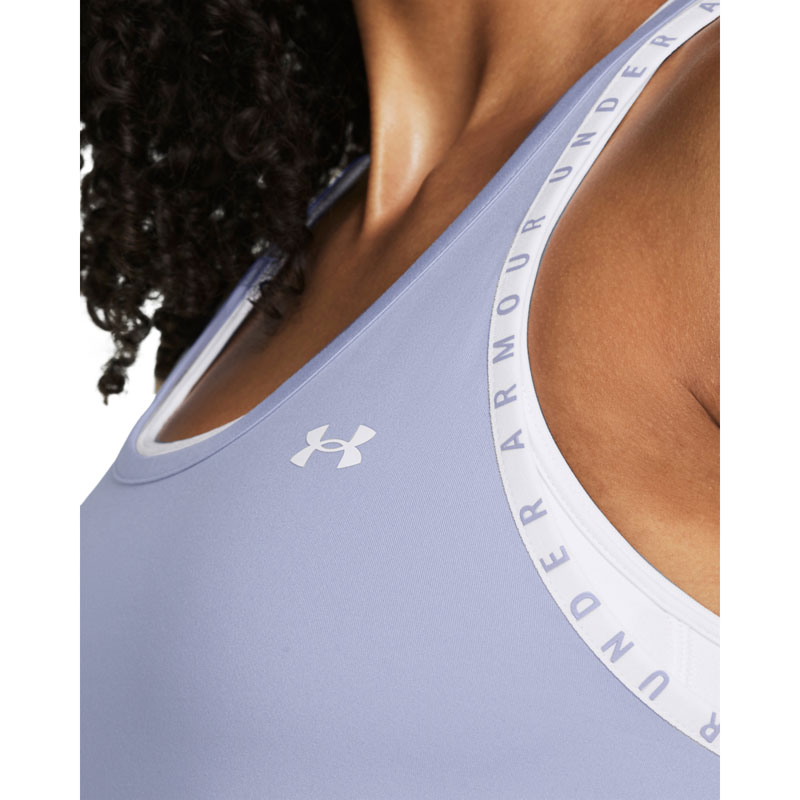 UNDER ARMOUR KNOCKOUT TANK (1351596-539)ΓΥΝΑΙΚΕΙΟ ΑΜΑΝΙΚΟ T-SHIRT Celeste/White