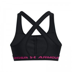 UNDER ARMOUR CROSSBACK MID BRA ΜΠΟΥΣΤΑΚΙ (1361034-004)Black/Black/Astro Pink UNDER ARMOUR CROSSBACK MID BRA ΜΠΟΥΣΤΑΚΙ (1361034-004)Black/Black/Astro Pink