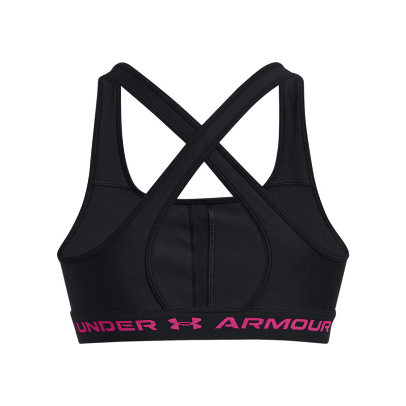 UNDER ARMOUR CROSSBACK MID BRA ΜΠΟΥΣΤΑΚΙ (1361034-004)Black/Black/Astro Pink