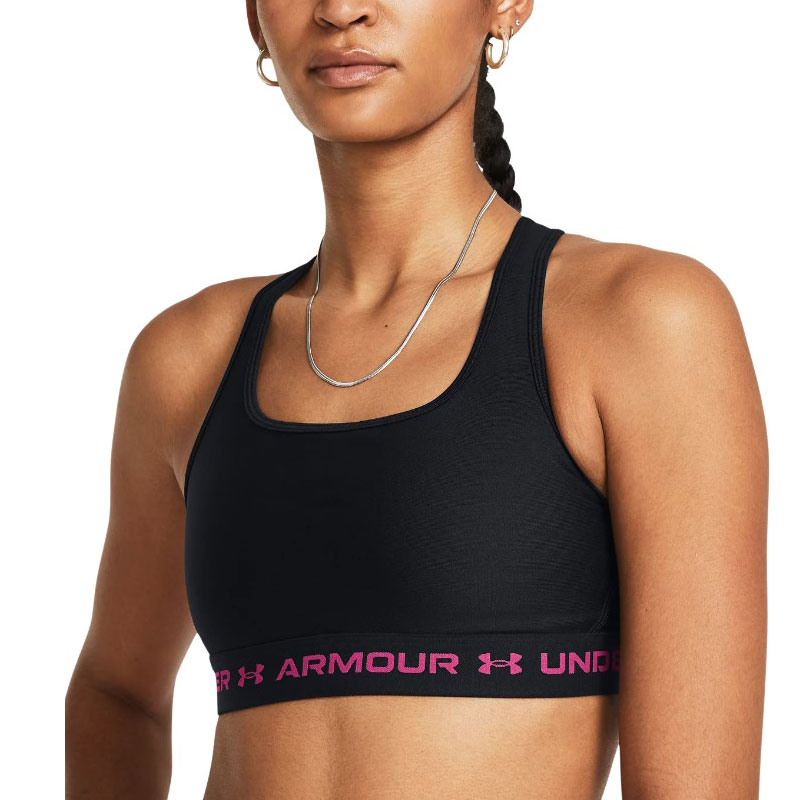 UNDER ARMOUR CROSSBACK MID BRA ΜΠΟΥΣΤΑΚΙ (1361034-004)Black/Black/Astro Pink