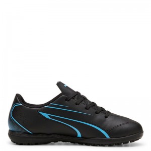 PUMA VITORIA JR TT (107487-05)ΠΑΙΔΙΚΑ ΠΑΠΟΥΤΣΙΑ ΠΟΔΟΣΦΑΙΡΟΥ ΜΕ ΣΧΑΡΑ ΜΑΥΡΑ