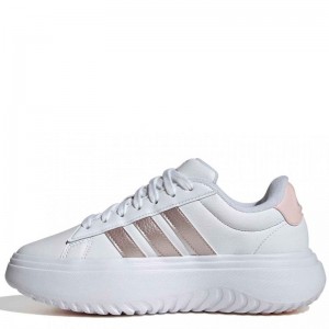 ADIDAS Grand Court Platform Shoes (IH2425)Γυναικεία Sneakers Cloud White / Sandy Pink Met. / Sandy Pink ADIDAS Grand Court Platform Shoes (IH2425)Γυναικεία Sneakers Cloud White / Sandy Pink Met. / Sandy Pink