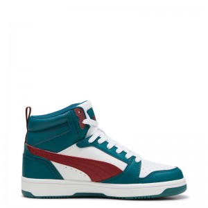 Puma Rebound V6 MID JR (393831-18)ΠΑΙΔΙΚΟ ΥΠΟΔΗΜΑ ΜΠΟΤΑΚΙ Cold Green/Alpine Snow Puma Rebound V6 MID JR (393831-18)ΠΑΙΔΙΚΟ ΥΠΟΔΗΜΑ ΜΠΟΤΑΚΙ Cold Green/Alpine Snow