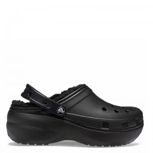 Crocs Classic Platform Lined Clog W - Black (207938-001)Σαμπό με Γούνα Μαύρα Crocs Classic Platform Lined Clog W - Black (207938-001)Σαμπό με Γούνα Μαύρα