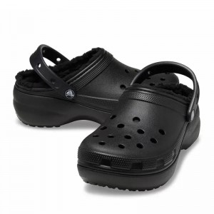 Crocs Classic Platform Lined Clog W - Black (207938-001)Σαμπό με Γούνα Μαύρα Crocs Classic Platform Lined Clog W - Black (207938-001)Σαμπό με Γούνα Μαύρα