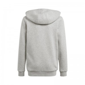 ADIDAS ESSENTIALS 3-STRIPES FLEECE FULL-ZIP HOODIE (IS3241)ΠΑΙΔΙΚΗ ΖΑΚΕΤΑ ΓΚΡΙ
