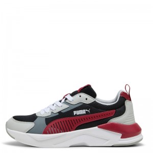 Puma X-Ray 3 LT JR (401493-02)ΠΑΙΔΙΚΑ ΠΑΠΟΥΤΣΙΑ Black/Dark Crimson