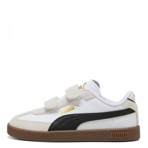 Puma CLUB II ERA V PS (402307-02)ΠΑΙΔΙΚΑ ΠΑΠΟΥΤΣΙΑ ΛΕΥΚΟ/ΜΑΥΡΟ