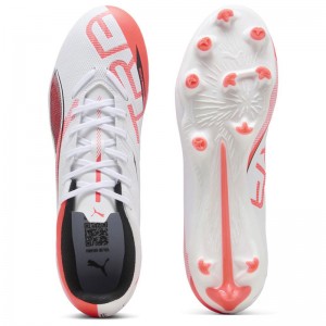 Puma Ultra 5 Play FG/AG (108169-01)Ανδρικα Ποδοσφαιρικά Παπούτσια με Τάπες  WHITE/BLACK/ORANGE Puma Ultra 5 Play FG/AG (108169-01)Ανδρικα Ποδοσφαιρικά Παπούτσια με Τάπες  WHITE/BLACK/ORANGE