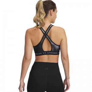 UNDER ARMOUR Mid Crossback Printed Sports Bra (1361042-012)ΓΥΝΑΙΚΕΙΟ ΜΠΟΥΣΤΑΚΙ Black/Titan Grey UNDER ARMOUR Mid Crossback Printed Sports Bra (1361042-012)ΓΥΝΑΙΚΕΙΟ ΜΠΟΥΣΤΑΚΙ Black/Titan Grey