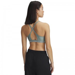 Under Armour UA Crossback Low Bra (1386424-348)ΓΥΝΑΙΚΕΙΟ ΜΠΟΥΣΤΑΚΙ Silica Green/White Under Armour UA Crossback Low Bra (1386424-348)ΓΥΝΑΙΚΕΙΟ ΜΠΟΥΣΤΑΚΙ Silica Green/White
